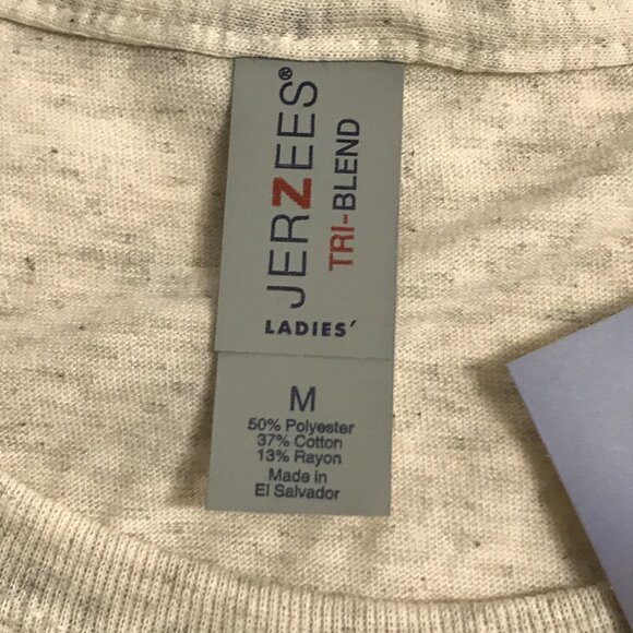 Coffee Is Life, Ladies Jerzees Tri-Blind Tee Shirt, Medium, NEW WITH TAGS - Picture 4 of 6